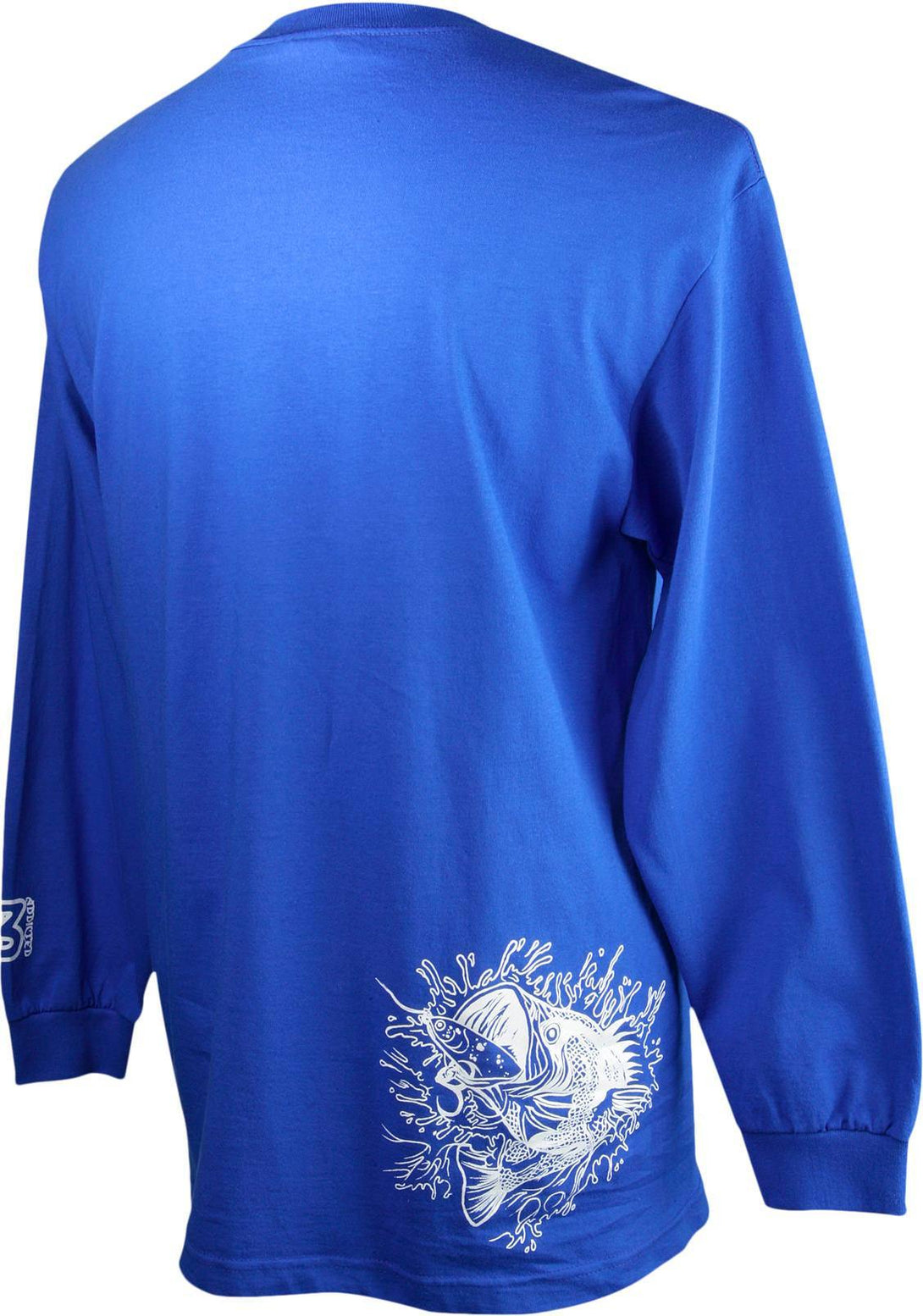 Addicted Whisper Mens Long Sleeve fishing shirt blue back