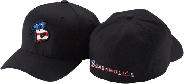 All American bass fishing hat black