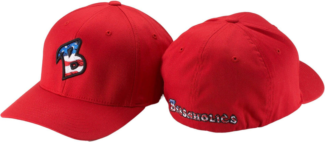 All American bass fishing hat red