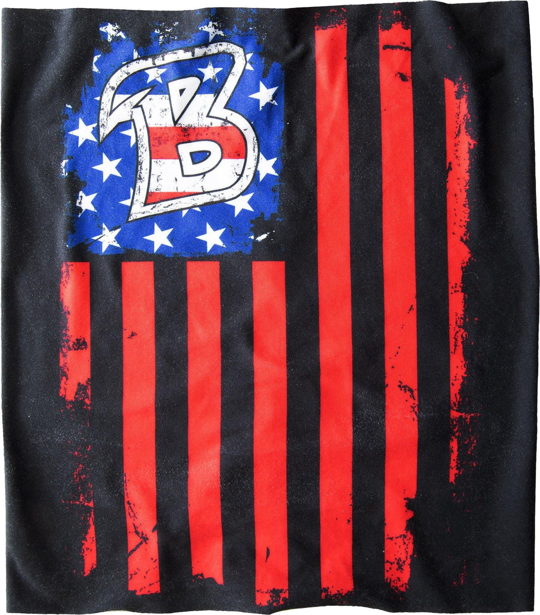 All American flag fishing neck gaiter black