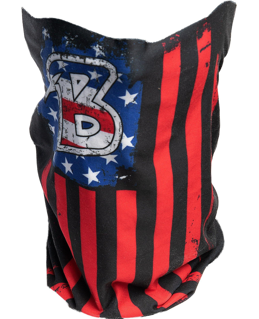 All American flag fishing neck gaiter black