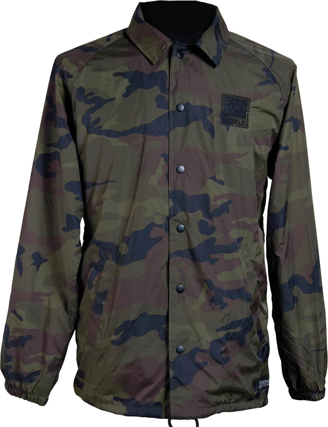 Boxed fishing windbreaker camo jacket