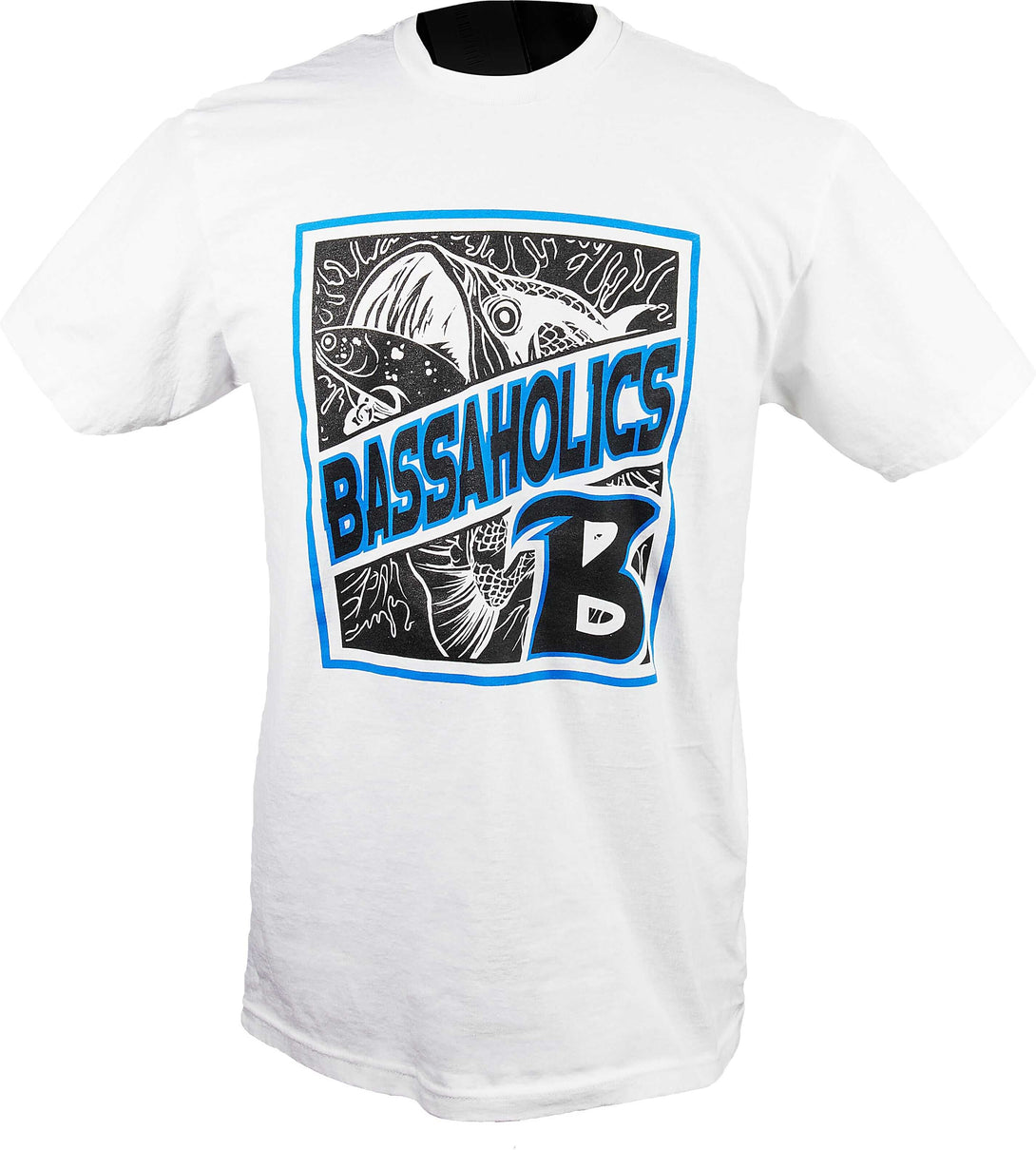 Frontpage bass fishing TShirt in White